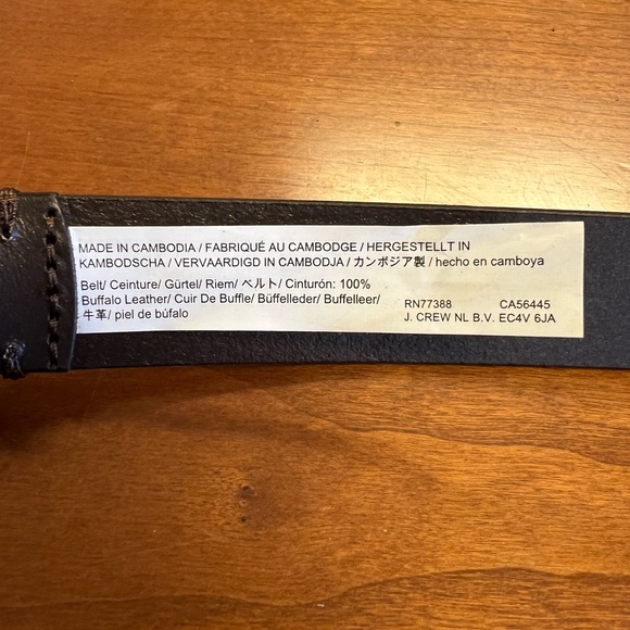 J.Crew Crewcuts Boys Leather Belt Dark Caramel Size M - Picture 5 of 9